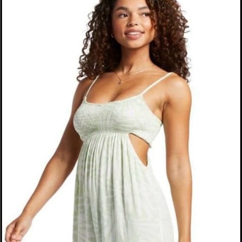 Roxy Mint Green Maxi Dress with Cutouts Size Medium